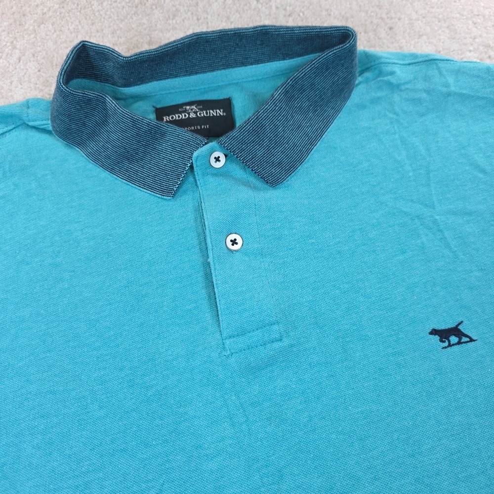 Rodd & Gunn Polo Shirt‎ Mens XL Blue New Haven Sports Fit Cotton Short Sleeve